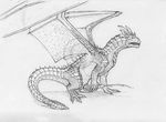  black_and_white claws clenched_teeth cum draco_(dragonheart) dragon dragonheart erection eyes_closed feral horn male masturbation monochrome penis scalie sketch solo strecno teeth western_dragon wings 