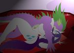  2014 anthro anthrofied big_breasts breasts cutie_mark digital_media_(artwork) dragon duo equine eyes_closed eyeshadow female friendship_is_magic horn makeup male mammal muscles my_little_pony nude rarity_(mlp) scales sex smile spike_(mlp) spikes straight unicorn voluptuous wolfe2150 