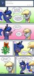  2014 christmas derpy_hooves_(mlp) dialogue duo english_text equine female feral friendship_is_magic holidays horn horse john_joseco mammal my_little_pony pegasus princess_luna_(mlp) text winged_unicorn wings 