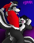  anal anal_penetration anthro balls butt christmas cowgirl_position cum deke duo fucked_silly gay holidays hollow looney_tunes male mammal on_top penetration penis pep&eacute;_le_pew santa_claus sex skunk straddling tbfm tongue tongue_out warner_bros. warner_brothers 