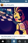  animatronic fake_screenshot female five_nights_at_freddy&#039;s five_nights_at_freddy&#039;s_2 instagram jeremy_fitzgerald machine male mechanical robot selfie smile solo solo_focus toy_chica_(fnaf) 