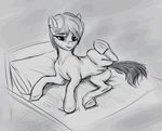  bed equine fan_character female feral hooves horse looking_at_viewer mammal mindlesshead my_little_pony pillow pony presenting pussy solo spread_legs spreading teats underhoof 