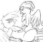  2014 avian duo fan_character female feral friendship_is_magic gilda_(mlp) gryphon male my_little_pony penetration saurian_(artist) sex 