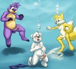  air_bubble anthro asphyxiation bear black_nose byondrage canine chest_tuft cum cum_in_water cumshot drowning erection fox fur group male mammal miles_prower nude orgasm penis polar_bear purple_fur rotor_the_walrus sega sonic_(series) tuft uncut underwater walrus water yellow_fur young 