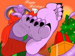  anthro arbok big_feet bow breasts clothed clothing cobra dress english_text female foot_focus foreshortening gift gloves green_eyes inside looking_at_viewer low-angle_shot mistletoe nintendo nipples panties plant pok&eacute;mon reptile ribbons scalie sebrina_arbok sitting skimpy smile snake solo star text toes tree underwear video_games wrinkles zp92 