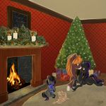  christmas cub cute equine female friendship_is_magic fur group hair holidays horse male mammal my_little_pony pony princess_luna_(mlp) young 