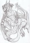  animal_genitalia anus cum cumshot dragon genital_slit greyscale killveous male masturbation monochrome orgasm penis scalie slit solo tongue wings 