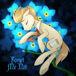  balddumborat brown_fur brown_hair bubble crying cutie_mark doctor_whooves_(mlp) equine eyes_closed flower friendship_is_magic fur hair horse male mammal my_little_pony necktie plant pony sad solo tears 