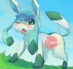  all_fours blush canine chinchirabbit cute digital_media_(artwork) dildo drooling eeveelution female glaceon internal mammal nintendo one_eye_closed outside penetration penis pok&eacute;mon pussy pussy_juice saliva sex sex_toy shaking solo sweat tongue toying_self vaginal vaginal_penetration video_games 
