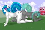  2014 anthro braid breasts changeling duo equine eyewear fan_character female friendship_is_magic glasses green_hair hair horn lesbian mammal my_little_pony nipples nude rach_verity sex unicorn vinyl_scratch_(mlp) 