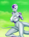  alien big_breasts breasts crossgender dragon_ball dragon_ball_z female frieza nipples nude purple_nipples pussy red_eyes solo wicka 