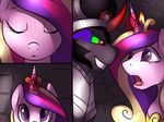 2014 comic duo equine eye_contact female feral friendship_is_magic grin horn horse king_sombra_(mlp) male mammal meggchan my_little_pony princess_cadance_(mlp) rape_face smile unicorn winged_unicorn wings 
