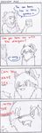  anthro canine comic dialogue dragon_age duo feline humor lion male mammal mixed_media occidentalis okami_wolf pen_(artwork) pencil_(artwork) ponytail traditional_media_(artwork) video_games wolf 