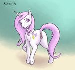  anatomically_correct anatomically_correct_anus anatomically_correct_pussy animal_genitalia anus clitoral_winking clitoris equine equine_pussy female feral fleur_de_lis_(mlp) friendship_is_magic horn looking_back mammal my_little_pony pussy raithial solo unicorn 