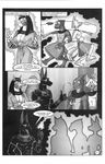  anthro anubis breasts comic deity dialogue egyptian equine extro female group lizard magic mammal monochrome nexus reptile scalie spooo tina_(nexus) zebra zoomara_comics zoorama 