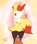  2014 anthro anus back bipedal braixen canine duo erection female feral fox fur holding_penis human inner_ear_fluff interspecies looking_at_viewer looking_back male mammal nintendo nude penis pok&eacute;mon presenting pussy raised_tail red_eyes sexytoons777 smile standing stick teeth video_games 