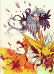  ambiguous_gender articuno black_eyes electricity fire moltres nintendo ouroporos pok&eacute;mon red_eyes snow video_games zapdos 