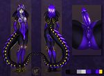  2014 anthro back breasts eliana-asato front glowing hair herm intersex model_sheet penis purple_hair pussy solo standing 