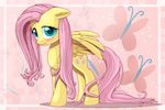  2014 cute equine female feral fluttershy_(mlp) friendship_is_magic looking_at_viewer mammal my_little_pony pauuhanthothecat pegasus solo wings 