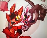  animatronic anthro duo eye_patch eyewear female five_nights_at_freddy&#039;s five_nights_at_freddy&#039;s_2 foxy_(fnaf) hook machine male mangle_(fnaf) mechanical robot thedoggygal 