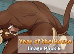  aaron_(artist) abs advertisement animated annoying_watermark anthro anus balls biceps big_penis bovine brown_fur butt cattle digital_media_(artwork) equine eyes_closed fur hair horse male mammal muscles nipples nude pecs penis sex solo watermark 