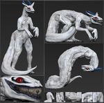  3d alien ambiguous_gender chimera_synx contortion flexible horn red_eyes sharp_teeth synx teeth 