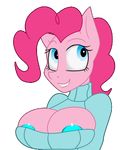  2014 alpha_channel animated anthro areola big_breasts breasts cleavage clothed clothing cyan_nipples digital_media_(artwork) earth_pony equine female friendship_is_magic horse jrvanesbroek keyhole_turtleneck looking_away mammal my_little_pony nipple_slip pinkie_pie_(mlp) pony smile solo sweater 