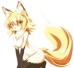  animal_ears blush canine female fluffy_tail fox fox_ears looking_at_viewer mammal remake solo unknown_artist 