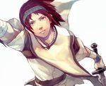 bad_id bad_pixiv_id bandages brown_eyes headband kaburaya male_focus poncho red_hair shadow_of_the_colossus solo surcoat sword wander weapon 