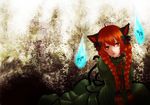  animal_ears bad_id bad_pixiv_id braid cat_ears cat_tail geike hair_ribbon hitodama kaenbyou_rin lips long_hair multiple_tails red_eyes red_hair ribbon skull solo tail touhou twin_braids twintails 