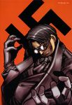  glasses gloves hellsing hirano_kouta major_(hellsing) male_focus nazi necktie official_art purple_eyes smirk solo swastika 