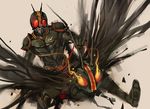  bug kamen_rider kamen_rider_black pose red_eyes wings 