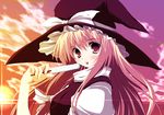  :p blonde_hair food hat kirisame_marisa popsicle solo tongue tongue_out touhou tsukinon witch_hat 
