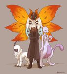  absol ambiguous_gender disney feriowind group human male mammal marvel mewtwo nick_fury nintendo pok&eacute;mon size_difference video_games volcarona 