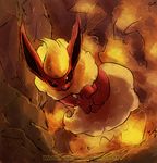  ambiguous_gender eeveelution fire flareon jumping nintendo pok&eacute;mon solo video_games windiedragon 