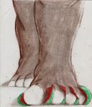  ambiguous_gender boca crush foot_focus hindpaw hippopotamus mammal paws solo watermelon 