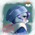  2014 captainpudgemuffin christmas cute equine female feral friendship_is_magic holidays horse mammal my_little_pony rarity_(mlp) solo 