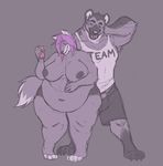  alcohol anthro anuv belly beverage big_breasts body_modification breast_expansion breasts canine clothing dickgirl drunk fox grey_fox hyena intersex male male_to_dickgirl mammal nude obese overweight rome size_difference transformation weight_gain 
