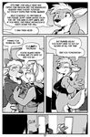  a&amp;h_club adrian_gray anthro bottomless canine clothed clothing comic female half-dressed hildegard kangaroo mammal marsupial monochrome rick_griffin wolf 