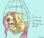  2014 alorpax anus cutie_mark english_text equine female feral fluttershy_(mlp) friendship_is_magic fur hair mammal my_little_pony net open_mouth pegasus pink_hair pussy solo text wings yellow_fur 