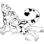  2014 anthro balls black_and_white cheetah feline male mammal monochrome negger nude plain_background solo white_background 