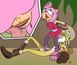  2014 aheago amy_rose anthro cliff clothing cunnilingus cutaway duo erection female green_eyes hedgehog licking male mammal open_mouth oral orgasm orintakoda penis pussy pussy_juice sega sex smile sonic_(series) sonic_boom sonic_the_hedgehog standing straight tongue tongue_out vaginal 