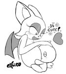  anthro bat big_breasts breasts chao duo excito female greyscale mammal monochrome rouge_the_bat sega sonic_(series) 