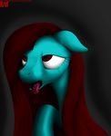  equine fan_character female feral hair hi_res horse kapitanazot long_hair mammal my_little_pony open_mouth pony red_hair saliva slobber solo tongue tongue_out 