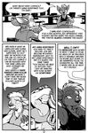  a&amp;h_club adrian_gray anthro bottomless canine clothed clothing comic female half-dressed hildegard kangaroo mammal marsupial monochrome rick_griffin wolf 