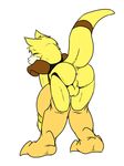  abra anus backsack balls butt eyes_closed fur fuzzy hopelesshighschool male nintendo plain_background pok&eacute;mon presenting presenting_hindquarters raised_tail rear_view solo thick_tail tuft video_games white_background 
