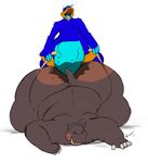  anthro big_butt butt duo gay huge_butt huge_penis julian kazecat lube male obese overweight penis size_difference small_dom_big_sub 