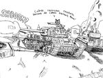  2014 burning cannon feline female german laya_eaterik leopard line_art mammal nazi panzerschreckleopard russian shading snow_leopard solo soviet tank world_war_2 