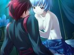  1boy 1girl akashima_ayumu breasts censored game_cg indoors okitsu_ai pussy sex tenkuu_no_yumina 