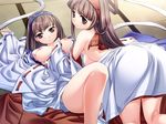  2girls breasts game_cg multiple_girls nipples sakaue_tsukyou sakaue_youko tenkuu_no_yumina 